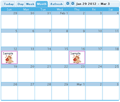 Images directly on the calendar cells